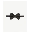 Emporio Armani Jacquard Silk-blend Bow Tie In Black