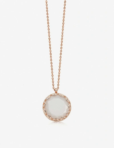 Astley Clarke Rose Gold Plated Vermeil Silver Paloma Moonstone Pendant Necklace
