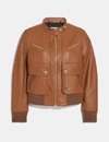 COACH LEATHER BOMBER JACKET,2214 EAU 7