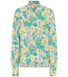 PLAN C FLORAL COTTON POPLIN SHIRT,P00451668