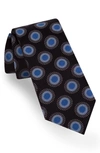Ted Baker Circle Dot Silk Tie In Black