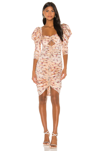 FOR LOVE & LEMONS ASTER FLORAL MIDI DRESS,FORL-WD761