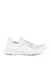 Apl Athletic Propulsion Labs Techloom Bliss Mesh And Neoprene Slip-on Sneakers In White/white