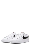 Nike Blazer Low Leather Sneaker In White/ Black/ Orange