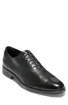 Cole Haan Washington Grand Wingtip In Grey Pin Leather