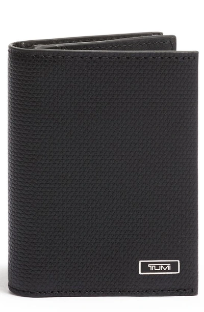 Tumi Monaco Gusseted Leather Card Case In Black