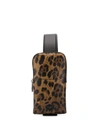 DOLCE & GABBANA LEOPARD-PRINT LEATHER SMARTPHONE HOLDER