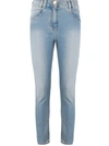 BALMAIN MID-RISE CROPPED SKINNY JEANS