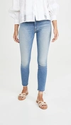 MOTHER HIGH WAISTED LOOKER ANKLE FRAY JEANS