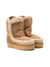Mou Eskimo Shearling Low Boots In Neutrals