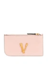 VERSACE VIRTUS CALF LEATHER CARDHOLDER