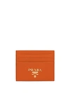 PRADA SAFFIANO LOGO PLAQUE CARD HOLDER