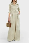 ANDRES OTALORA Mendoza Belted Linen Jumpsuit