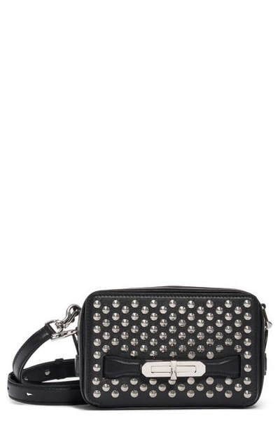 Alexander Mcqueen Women's Small The Myth Studded Leather Camera Bag In Black