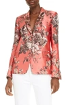 DRIES VAN NOTEN BELMA FLORAL SILK BLEND BLAZER,BELMA BIS 9057