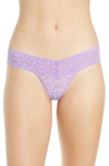 Hanky Panky Cross Dye Leopard Low Rise Thong In Hyacinth/ Apricot