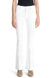 Mother The Mid Rise Dazzler Ankle Straight Jeans In Fairest Of Them All In White