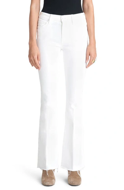 Mother The Mid Rise Dazzler Ankle Straight Jeans In Fairest Of Them All In Bianco