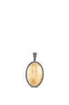 JOHN HARDY CLASSIC CHAIN HAMMERED 18K GOLD & SILVER OVAL PENDANT,HZ900076