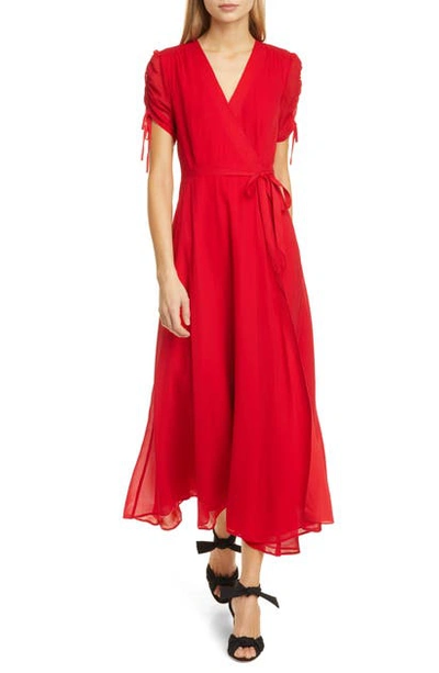 party dress red Simple Red Satin Spaghetti Straps Prom Dresses With Slit, Party Dresses,  MP787
