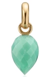 Monica Vinader Fiji Bud Gemstone Enhancer In Yellow Gold/ Chrysophrase