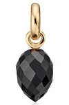 Monica Vinader Fiji Bud Gemstone Enhancer In Yellow Gold/ Black Onyx