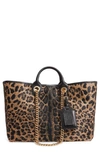 DOLCE & GABBANA CAPRI RAFIA LEO JCQRD TOTE,BB6572AX382