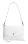 Rebecca Minkoff Darren Leather Shoulder Bag In Optic White