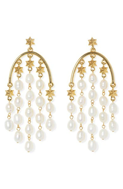 Vince Camuto Chandelier Earrings In Gold/ivory