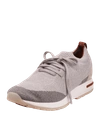 Loro Piana Men's 360 Walk Wish Knitted Wool Sneakers In Gray