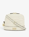 Sandro Quilted Leather Cross-body Bag In Ecru
