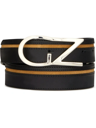 Giuseppe Zanotti Logo Plaque Buckle Belt In Black