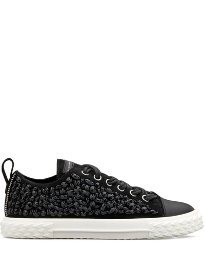 Giuseppe Zanotti Low Top Embellished Trainers In Black