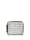 GIUSEPPE ZANOTTI METALLIC CROCODILE EMBOSSED WALLET