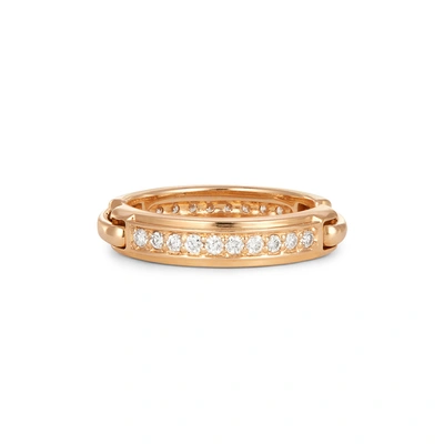 Sophie Ratner Diamond Double-hinge Ring In Yellow Gold/white Diamonds