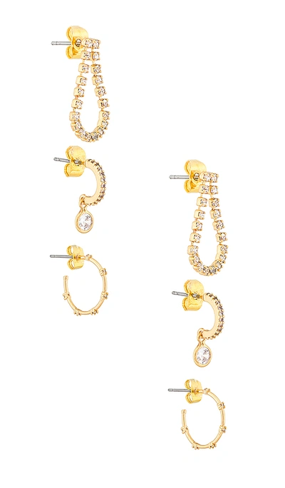 Ettika My New Favorites 18k Gold Plated Earring Set