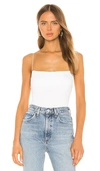 Enza Costa Supima Cotton Essential Strappy Tank In White In White