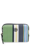 TORY BURCH SMALL PERRY STRIPE COSMETICS CASE,74463