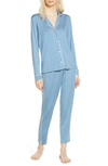 Eberjey Gisele Slim Pajamas In Blue Shadow/ Blush