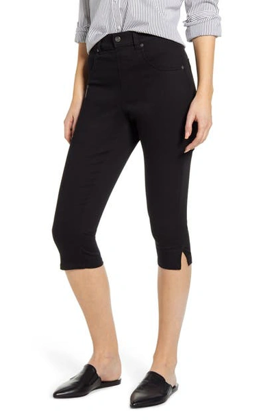 Hue Ultrasoft High Waist Capri Denim Leggings In Black