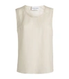 GIORGIO GRATI LINEN TANK TOP,15055983