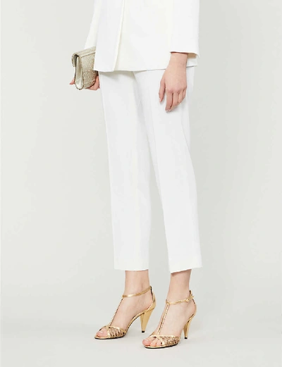 Sandro Jens Stretch-crepe Trousers In Ivory