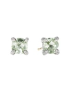 David Yurman Chatelaine Stud Earrings With Prasiolite And Diamonds In Prasiolite