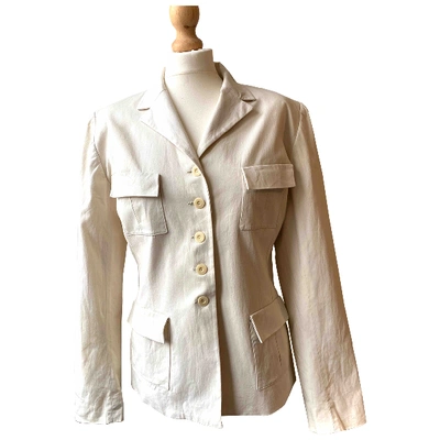 Pre-owned Tara Jarmon Jacket In Beige