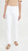 Mother The Spinner Zip Sneak Jeans In White