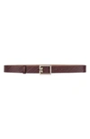 GIVENCHY GV3 LOGO EMBOSSED LEATHER BELT,BB400HB0RX