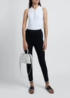 Alaïa Knit Polo-neck Bodysuit In Black