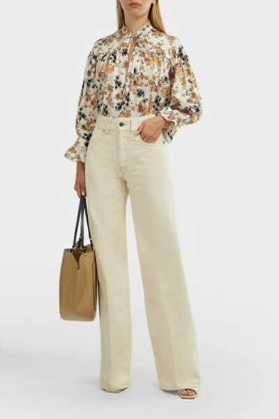 Victoria Victoria Beckham High-rise Wide-leg Jeans In Ivory