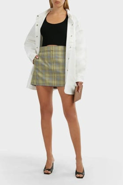 Tibi Checked Woven Mini Skirt