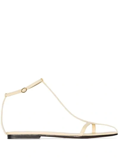 Neous Yellow Jacqui Leather Sandals In Neutrals